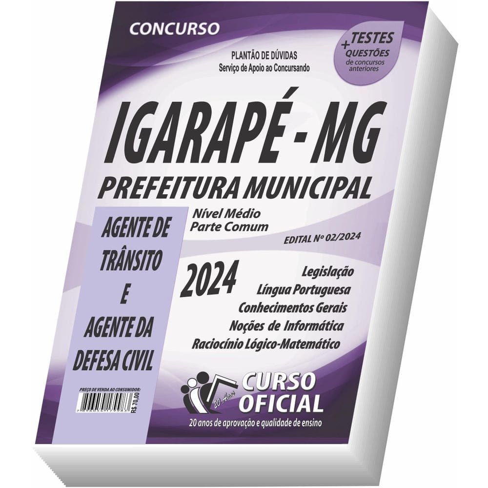 Apostila Igarapé Agente De Trânsito - Agente De Defesa Civil