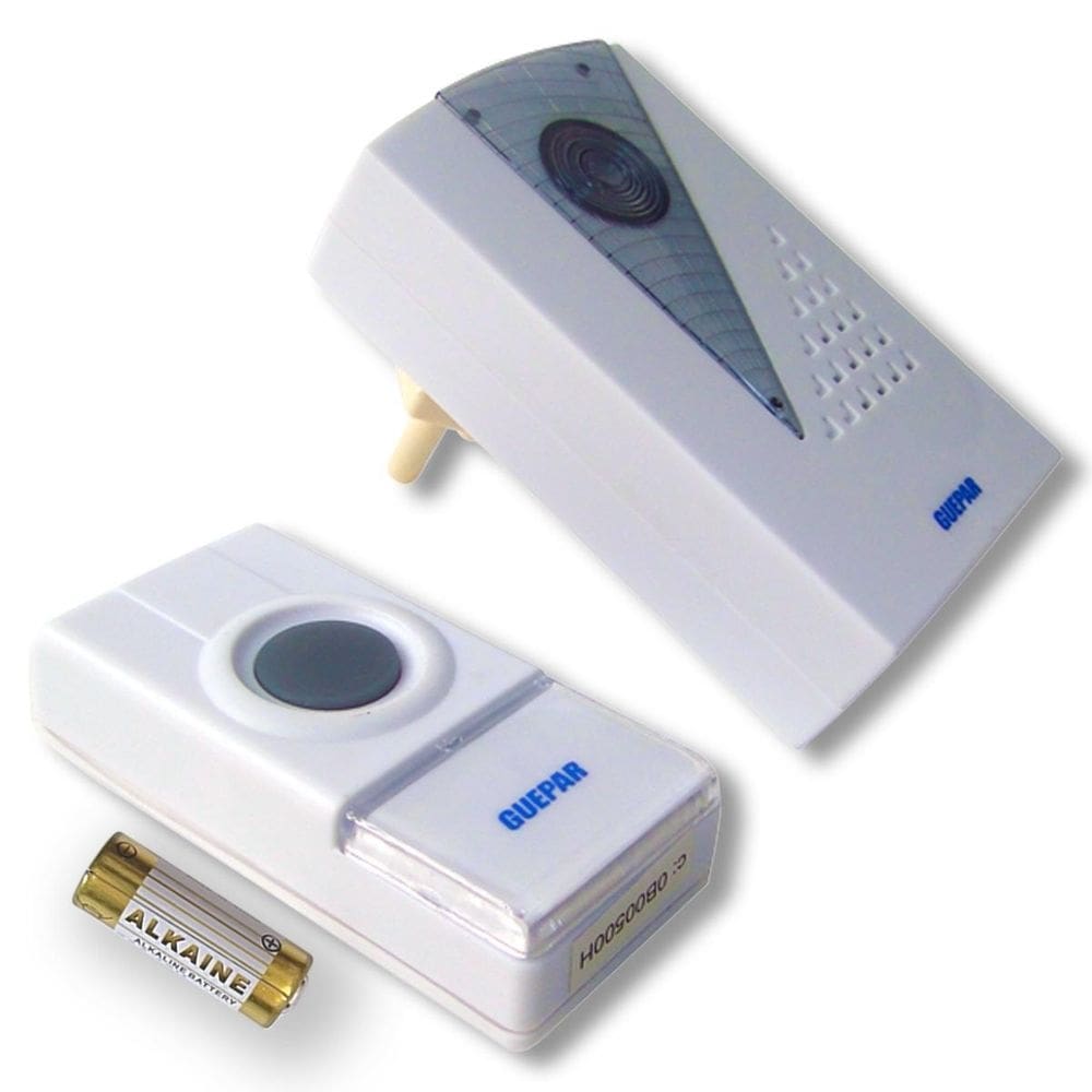 Campainha wireless guepar 100m 32 toques plugue 2 pinos