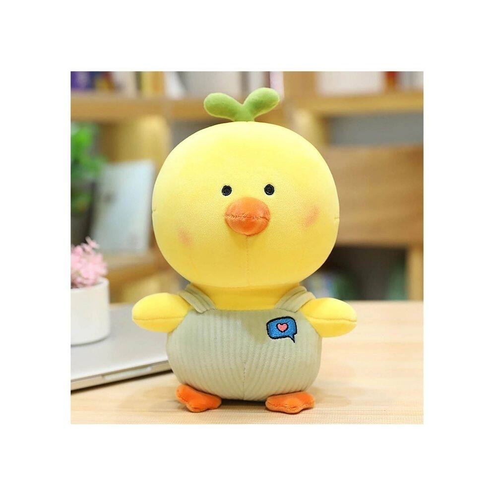 Brinquedo de pelúcia com fantasia de garota de macacão