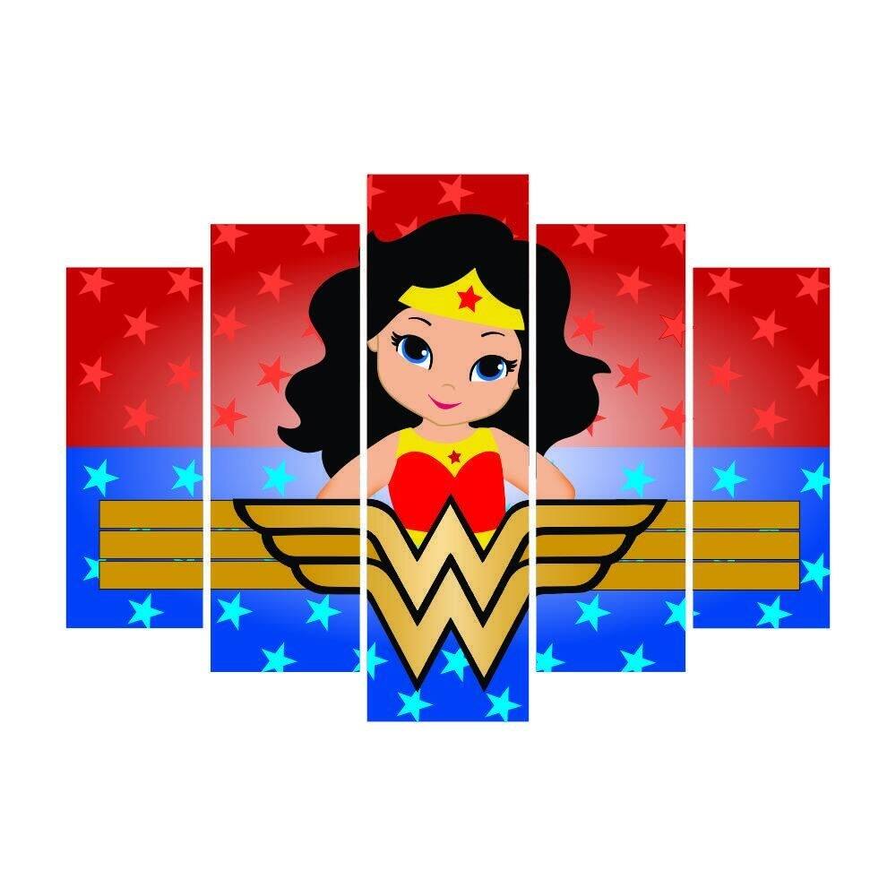 Kit Decoração Festa Mulher Maravilha Princesa Super Heroína