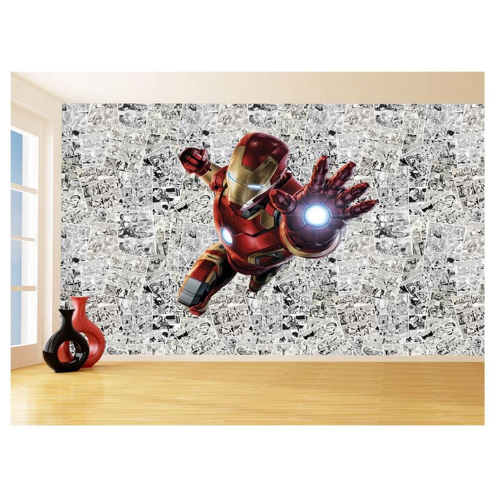 Papel De Parede 3D Heróis Página Quadrinhos Hq 3,5M Nhma145