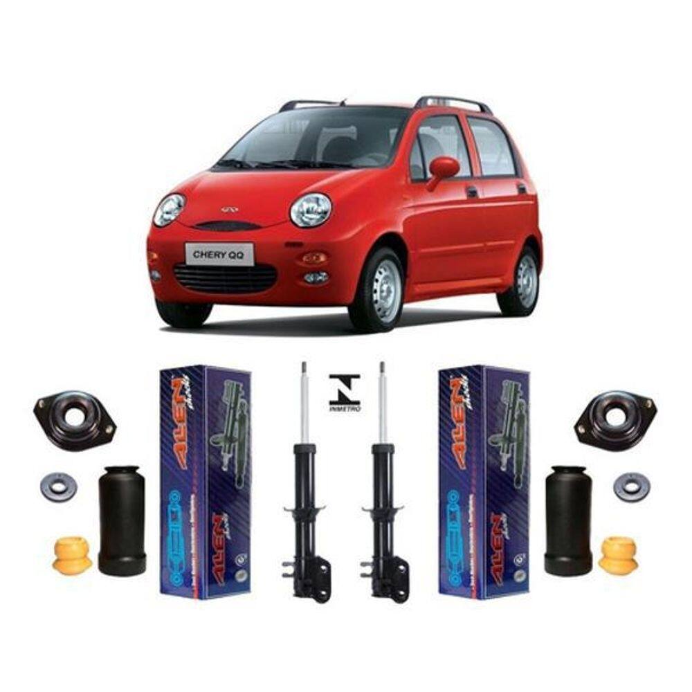 Par amortecedor + kit dianteiro chery qq