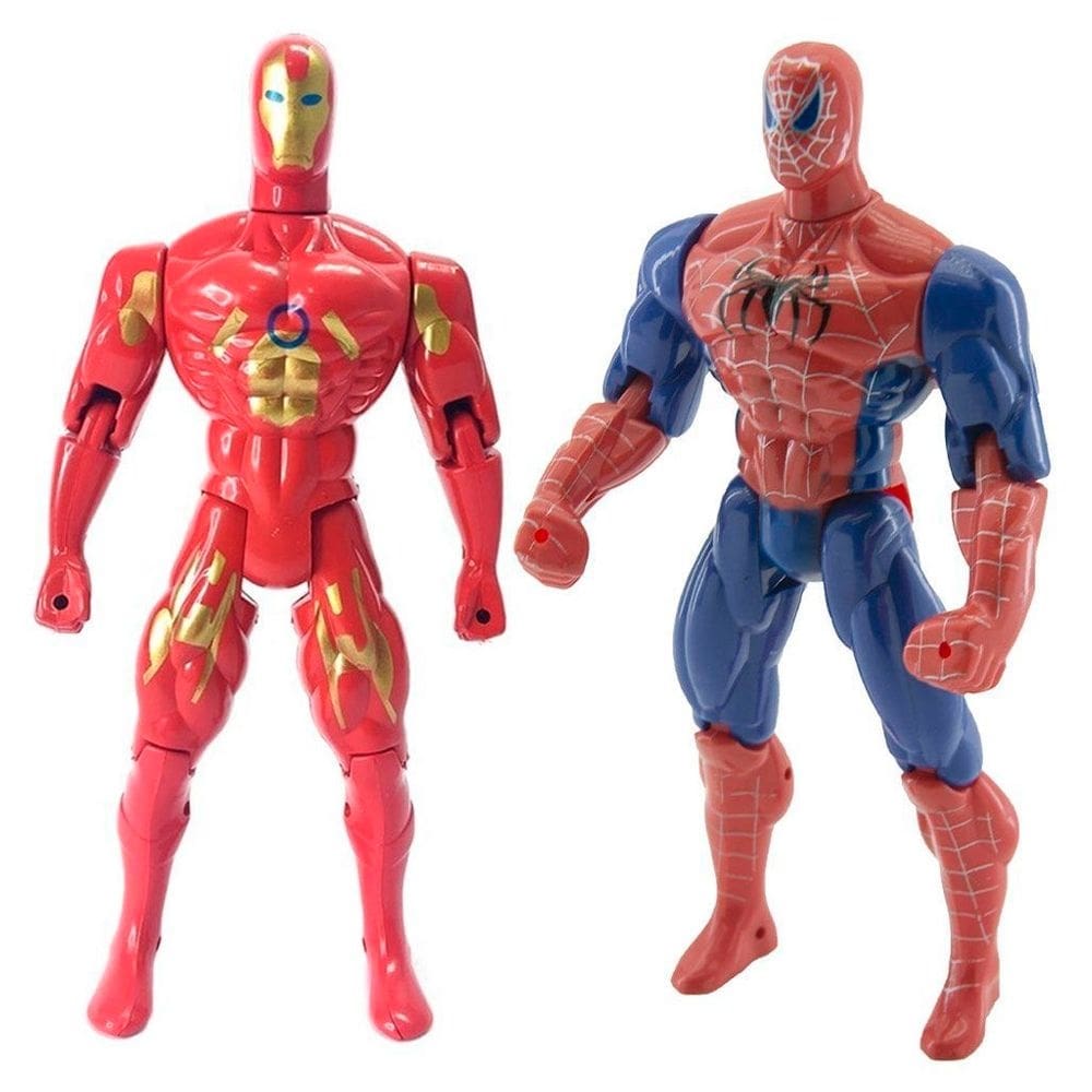 Kit 2 Bonecos Articulados Super Heróis Liga da Justiça 29 cm