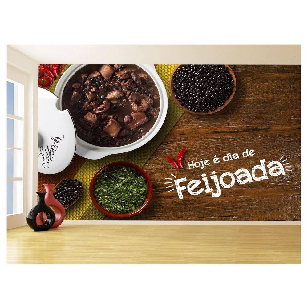 Papel De Parede Alimentos Feijoada Prato Arroz 3,5M Al321