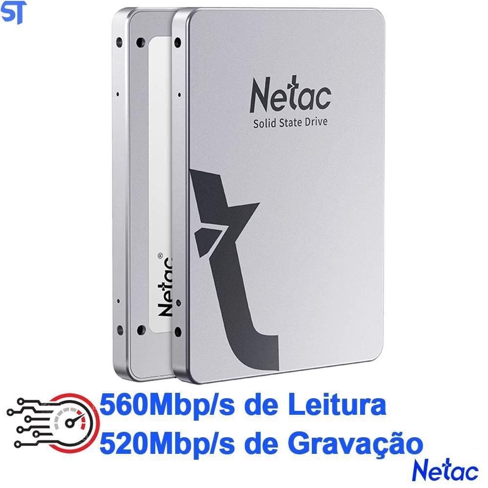 Ssd netac 256gb 2.5 sataiii 560mbs leitura 520mbs gravação