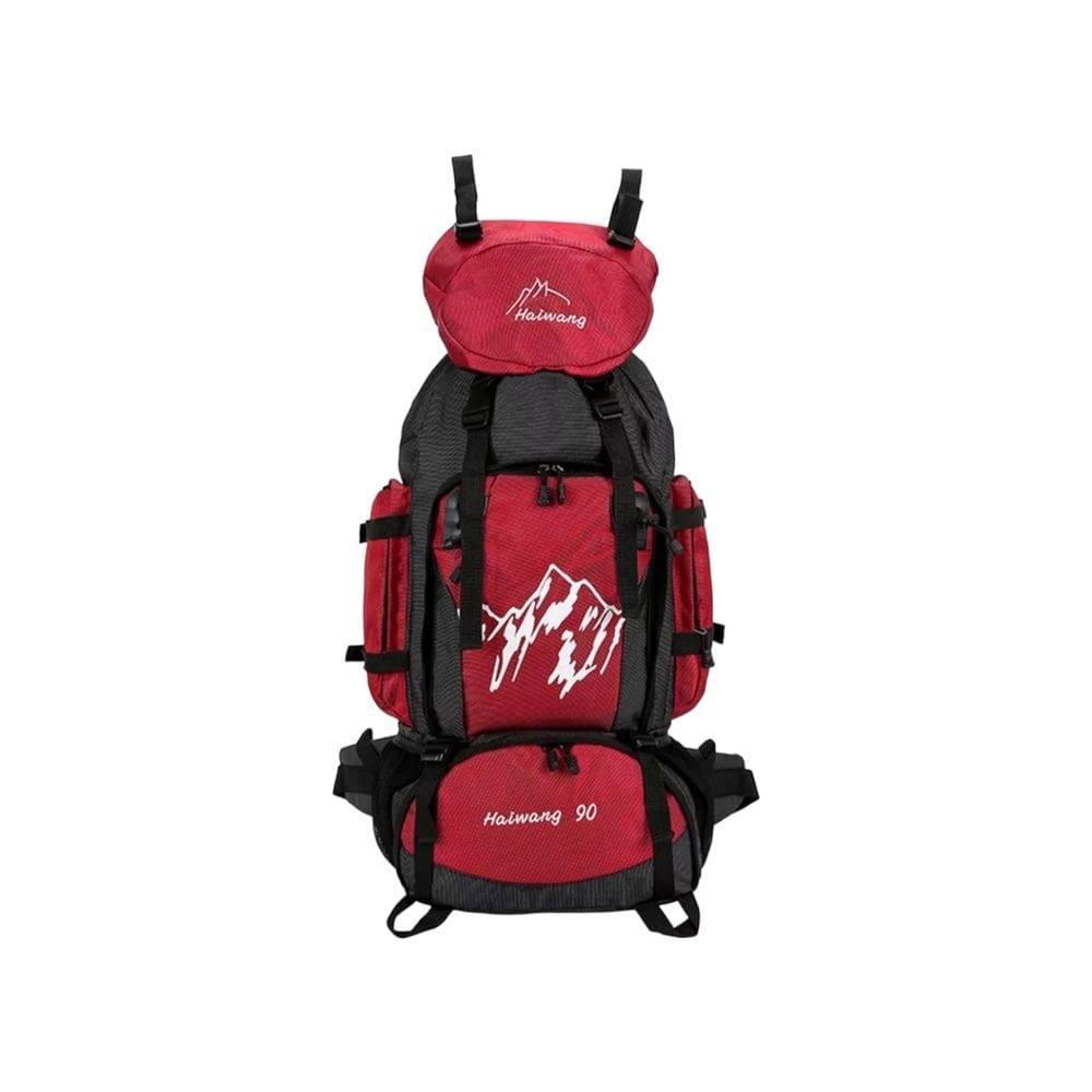 Mochila de acampamento para viagens ao ar livre 90L à prova d`água