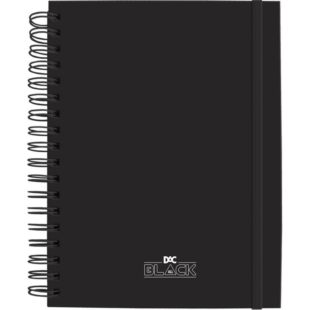 Caderno 01x1 capa dura all black smart 10div 80f elas