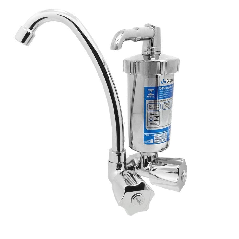 Torneira filtro e bica movel com copo abs c50 mesa