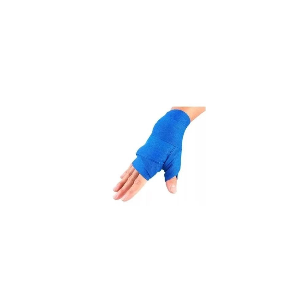 Par de bandagens de fita de boxe de 5 cm x 4 m de algodão azul