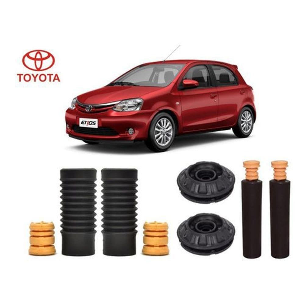 4 kit do amortecedor coxim batente coifa dianteiro traseiro