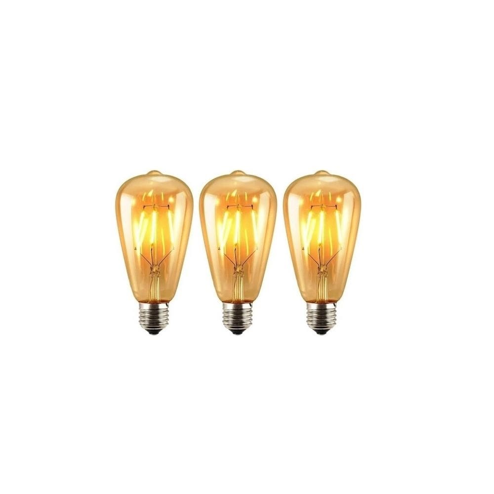 Lâmpadas LED vintage ETHO IMPORT X3, pacote de 4 W, luz quente