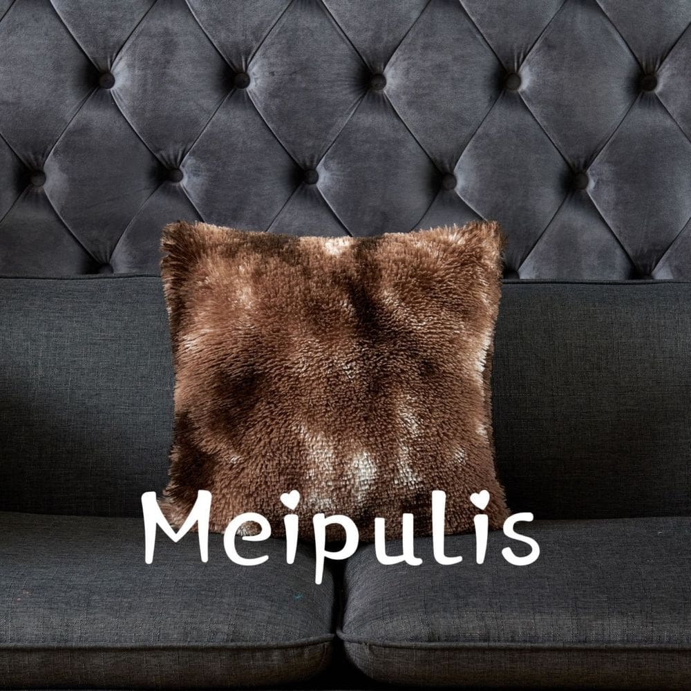 Pacote de capa de almofada x2 Furry 45x45cm - Marbled Coffee