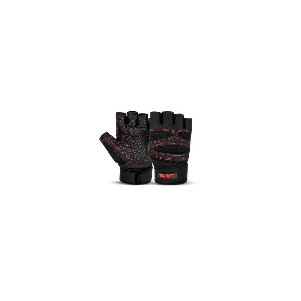 Luvas de levantamento de peso Allikes, antiderrapantes, Open Finger A-109