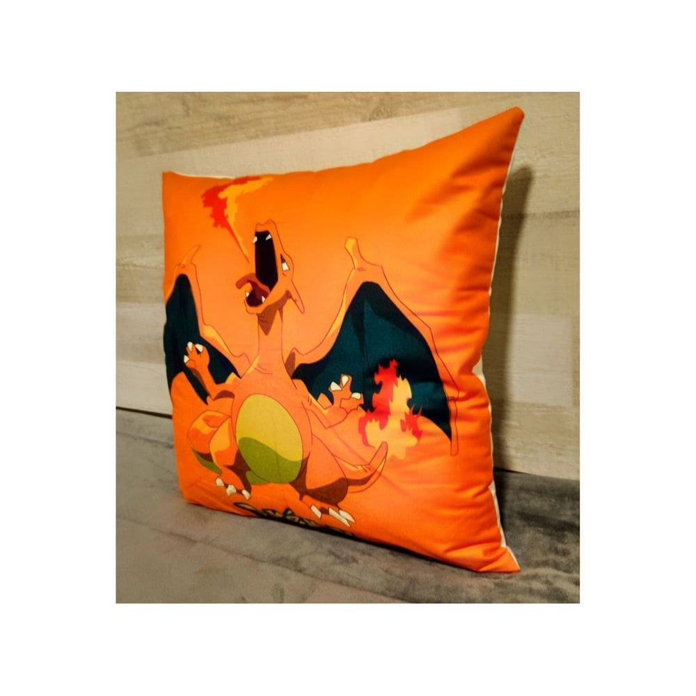 Almofada de pelúcia Charizard 45x45 cm com capa extra macia