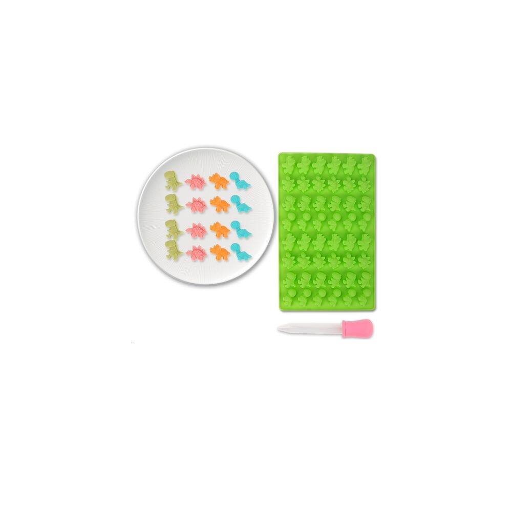 Decoração de pastelaria de dinossauro com molde de gelatina de silicone
