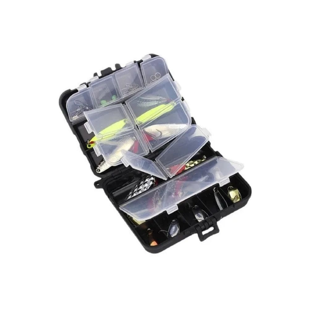 Conjunto de iscas de pesca, kit de acessórios de 36 peças com caixa de armazenamento
