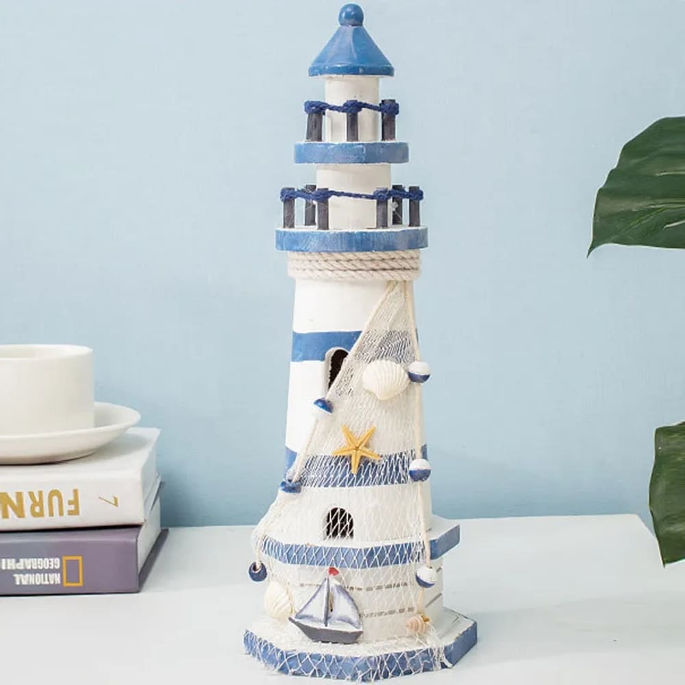 Farol Enfeite Decorativo Oceano Náutico Marinheiro 30cm