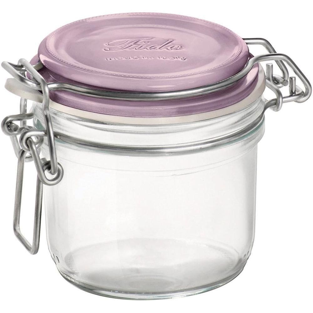 Bormioli Rocco Fido Pote Hermético 8X8X8Cm 200Ml Vidro Transp Tampa Violeta