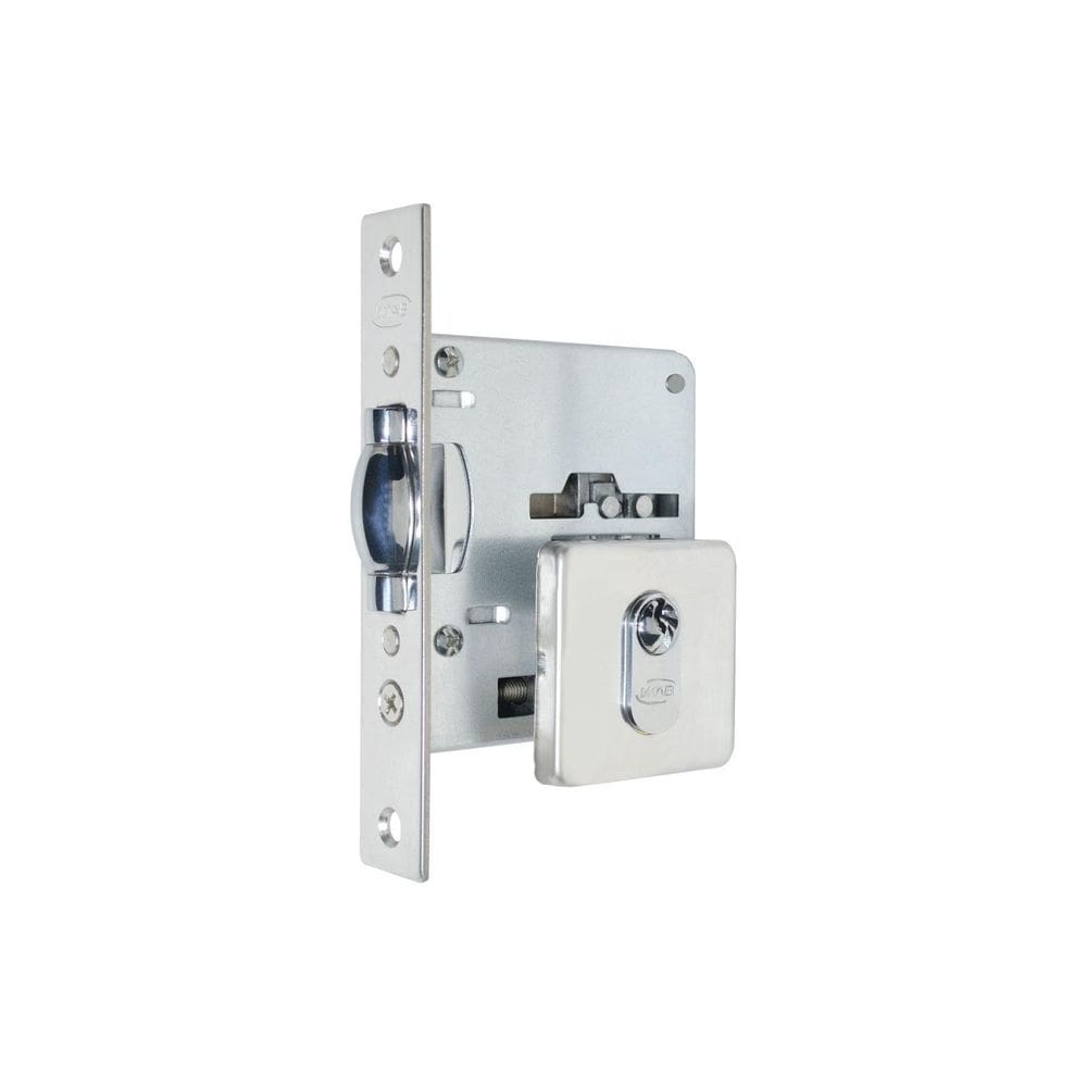 Fechadura imab rolete 2791 auxiliar inox polido cilindro