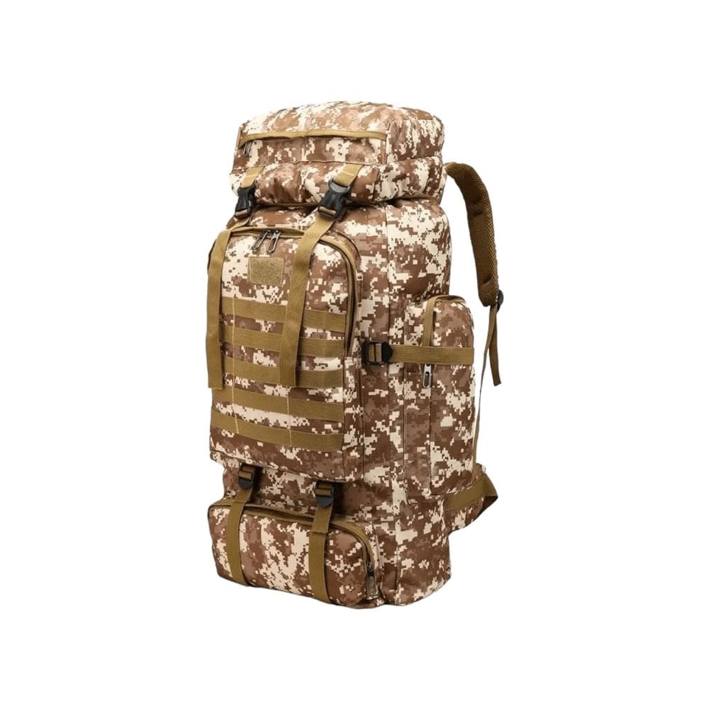 Mochila Pixelated Bro 80L para acampamento, trekking e caminhada