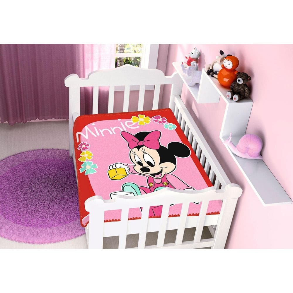 Cobertor bebê antialérgico jolitex disney minnie brincando