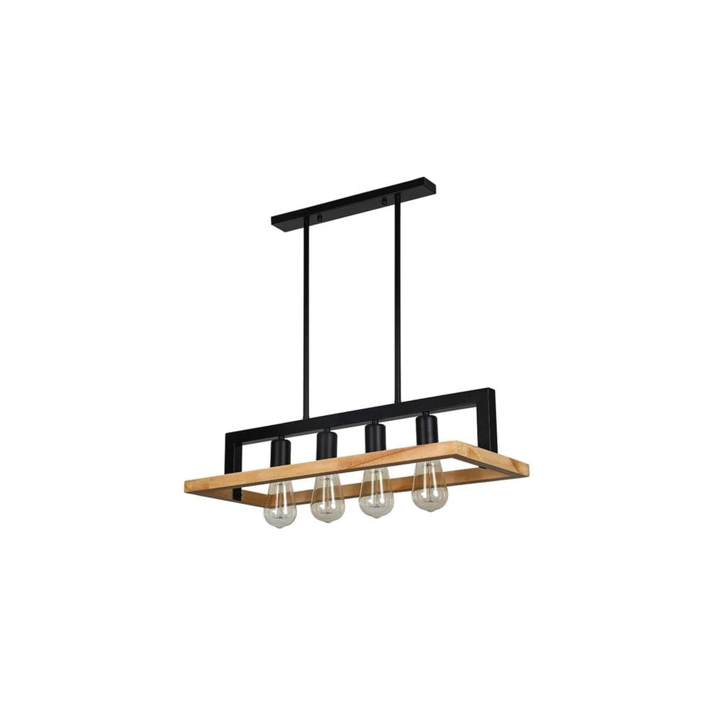 Luminária pendente com design moderno para 4 lâmpadas (lâmpadas não incluídas)