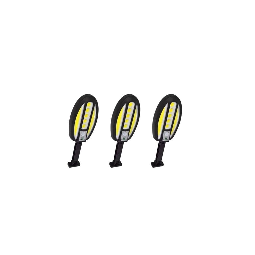 Kit de holofotes LED solares externos 3 95COB com sensor de movimento