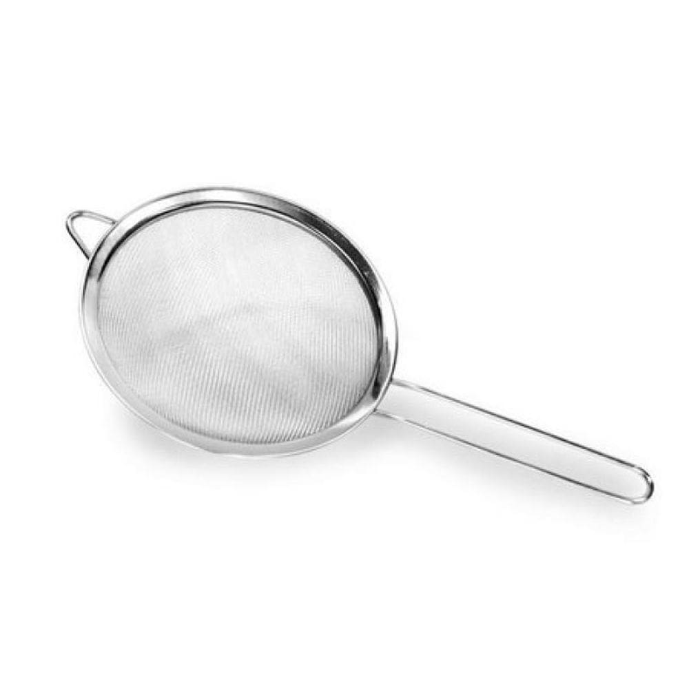 Peneira de inox luxo 16cm moderna para óleo e farinha