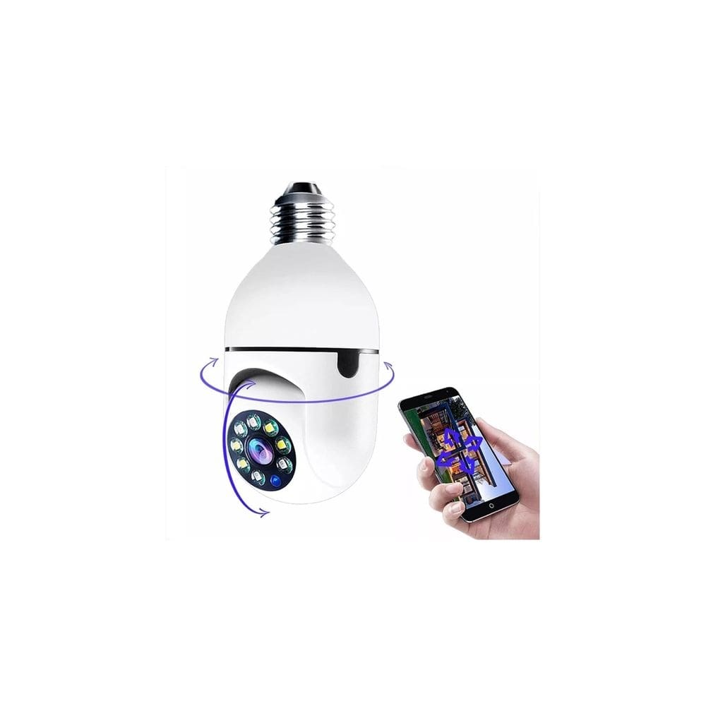 Lâmpada de câmera de segurança 5G IP com vista panorâmica de 360° com visão noturna