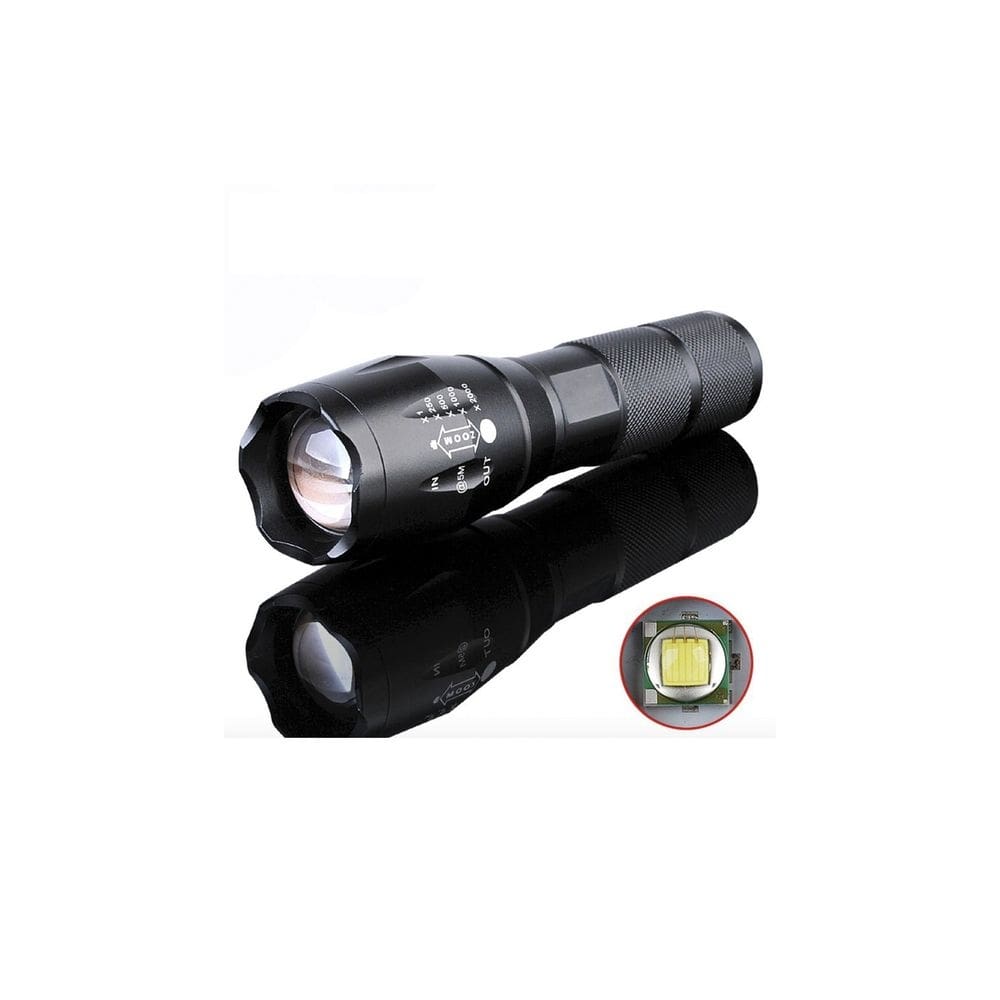 Lanterna LED recarregável Camping Zoom 2000Lm preta