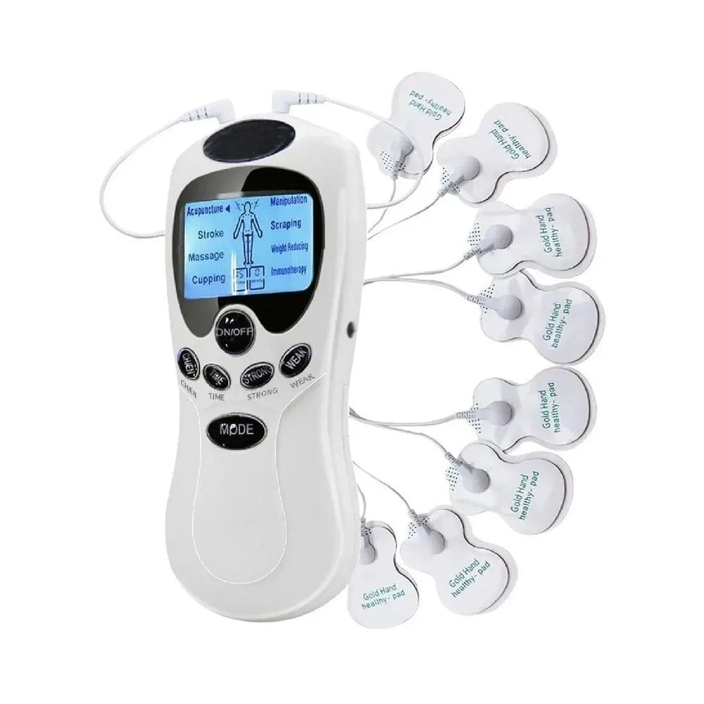 Eletroestimulador TENS Massager 8 canais 8 modos +8 patches