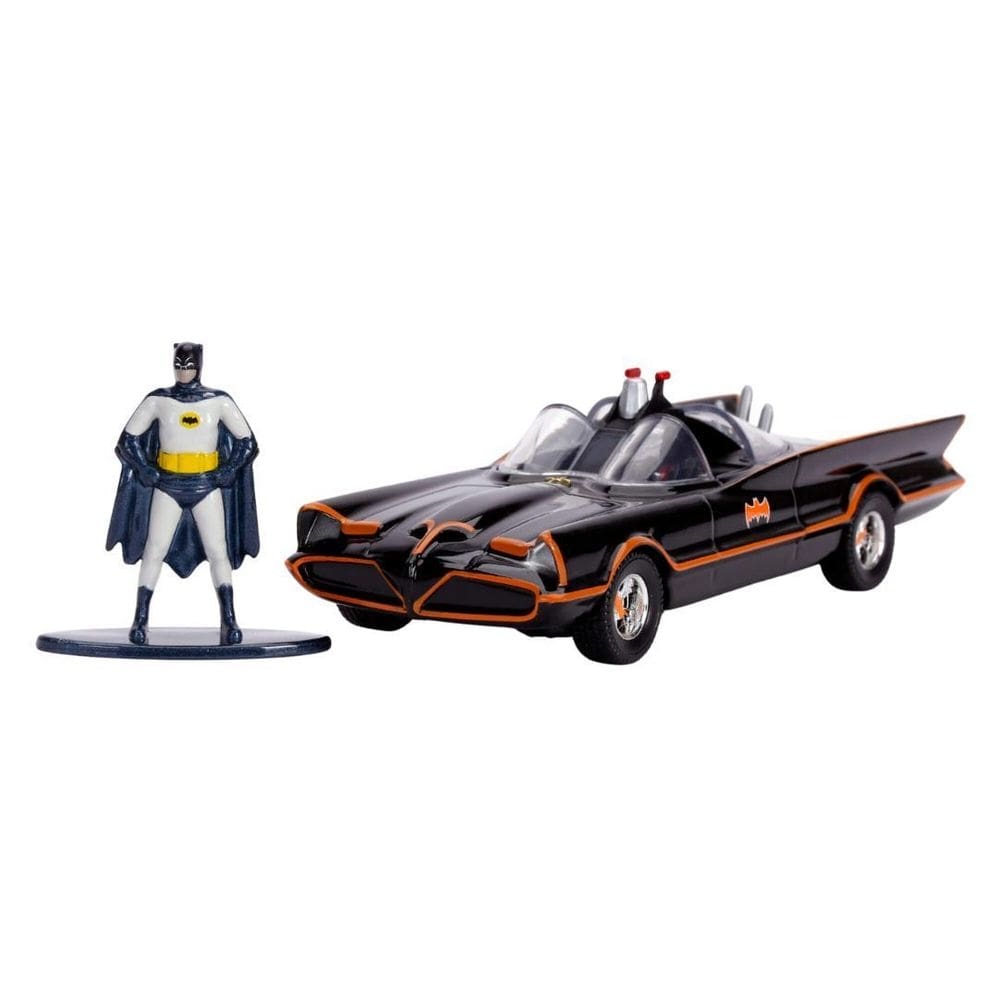 Miniatura batmóvel 1/32 1966 com boneco - jada toys