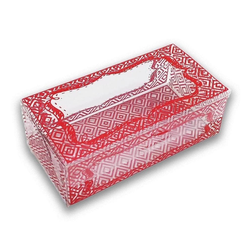 10 caixas para 8 brigadeiros com berço, vermelho, em acetato