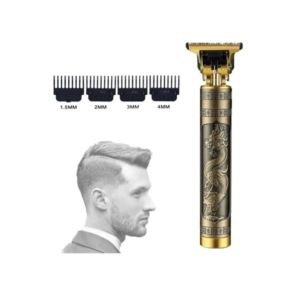 Barbeador elétrico e aparador de barba recarregável com acessórios