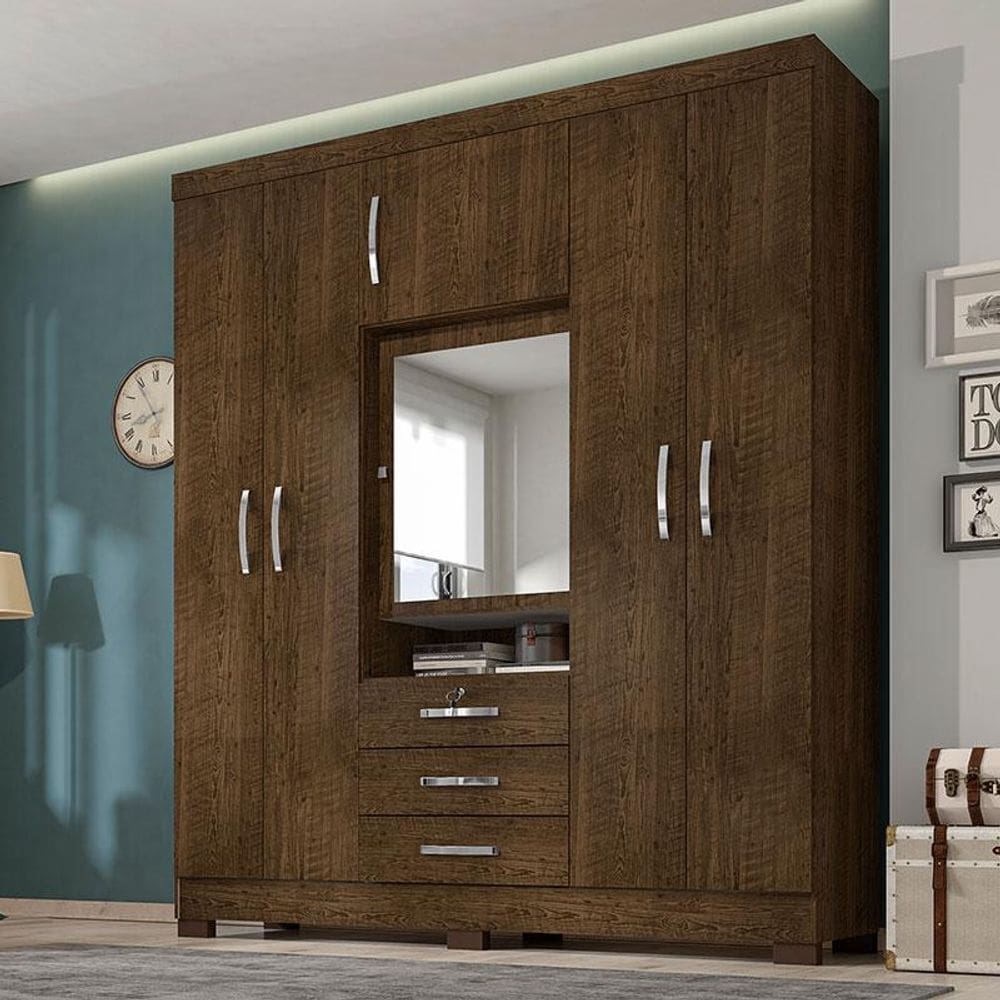 Guarda Roupa Casal Ambiente Imperial Malbec - Incorplac