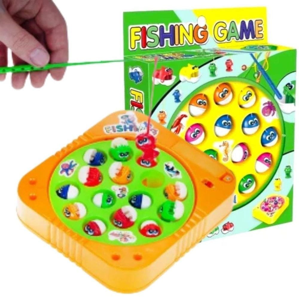 Brinquedo pega peixe pesca jogo pescaria grande a pilha
