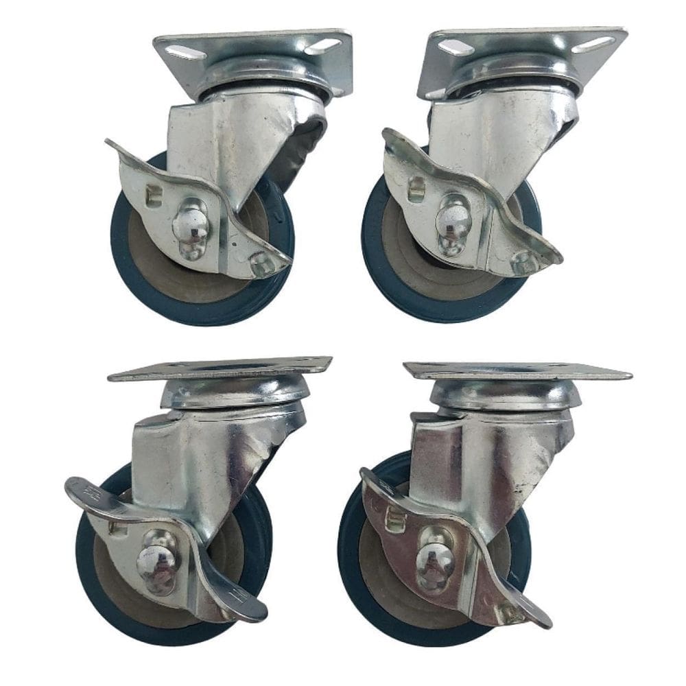 Rodizio para móveis roda poliuretano com freio kit glp 210 p