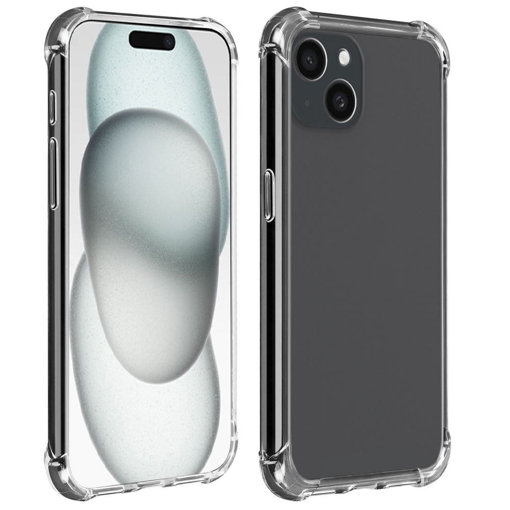 Capa de telefone transparente anti-choque para 15