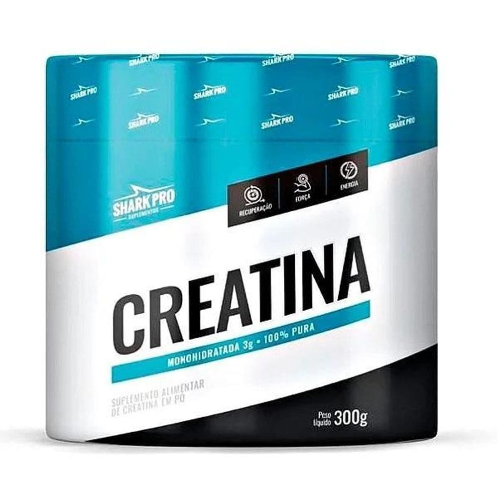 Creatina monohidratada 100% pura 300g shark pro