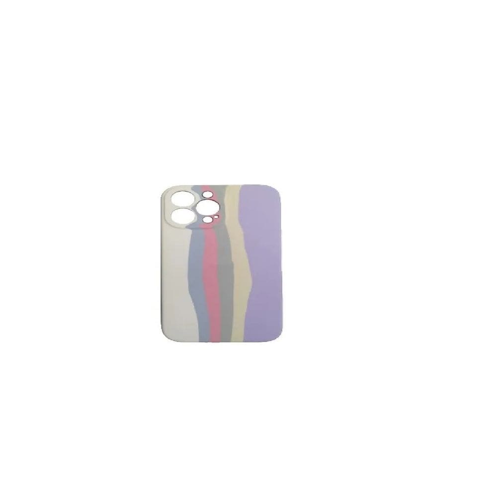 Capa de telefone compatível com  13 Pro Max Purple Rainbow
