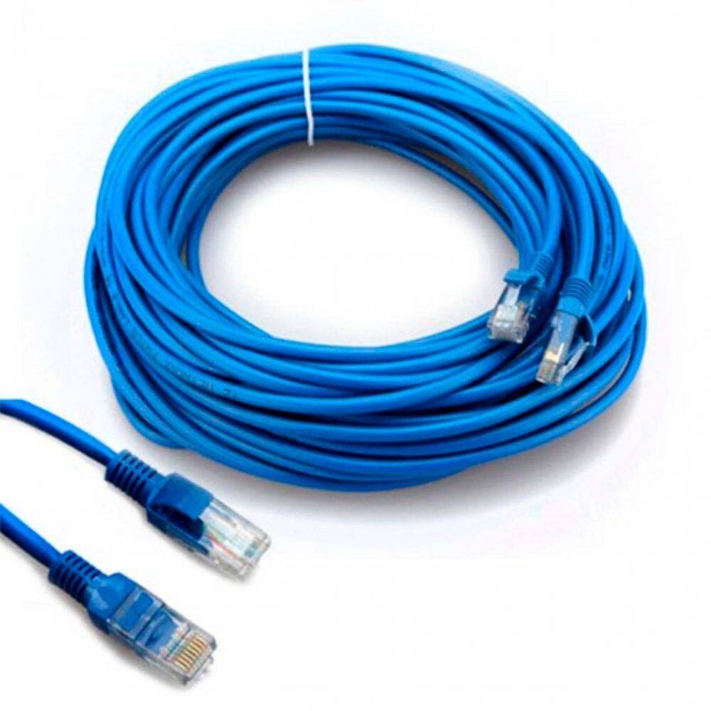 Cabo de rede Patch Cord Cat5e 10m RJ45 LAN azul