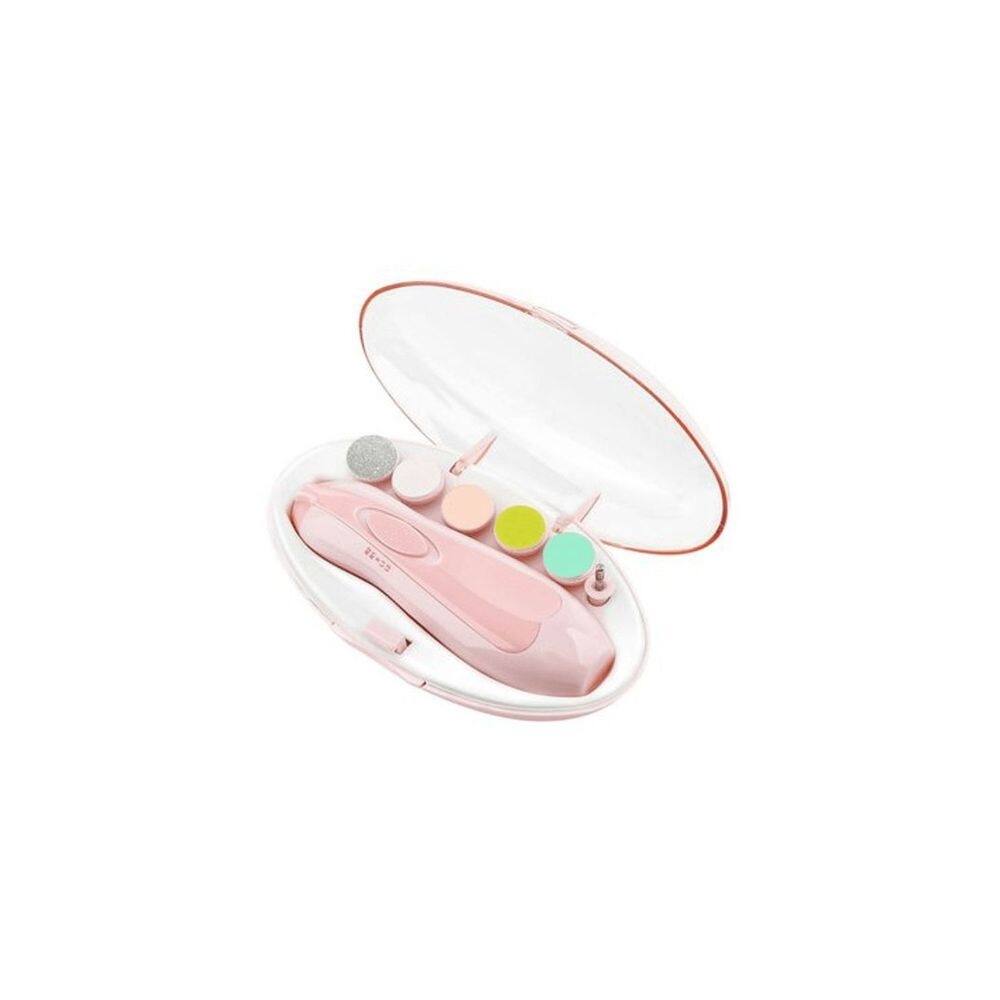 Filtro de polidor de unhas para bebês, operado por bateria, rosa