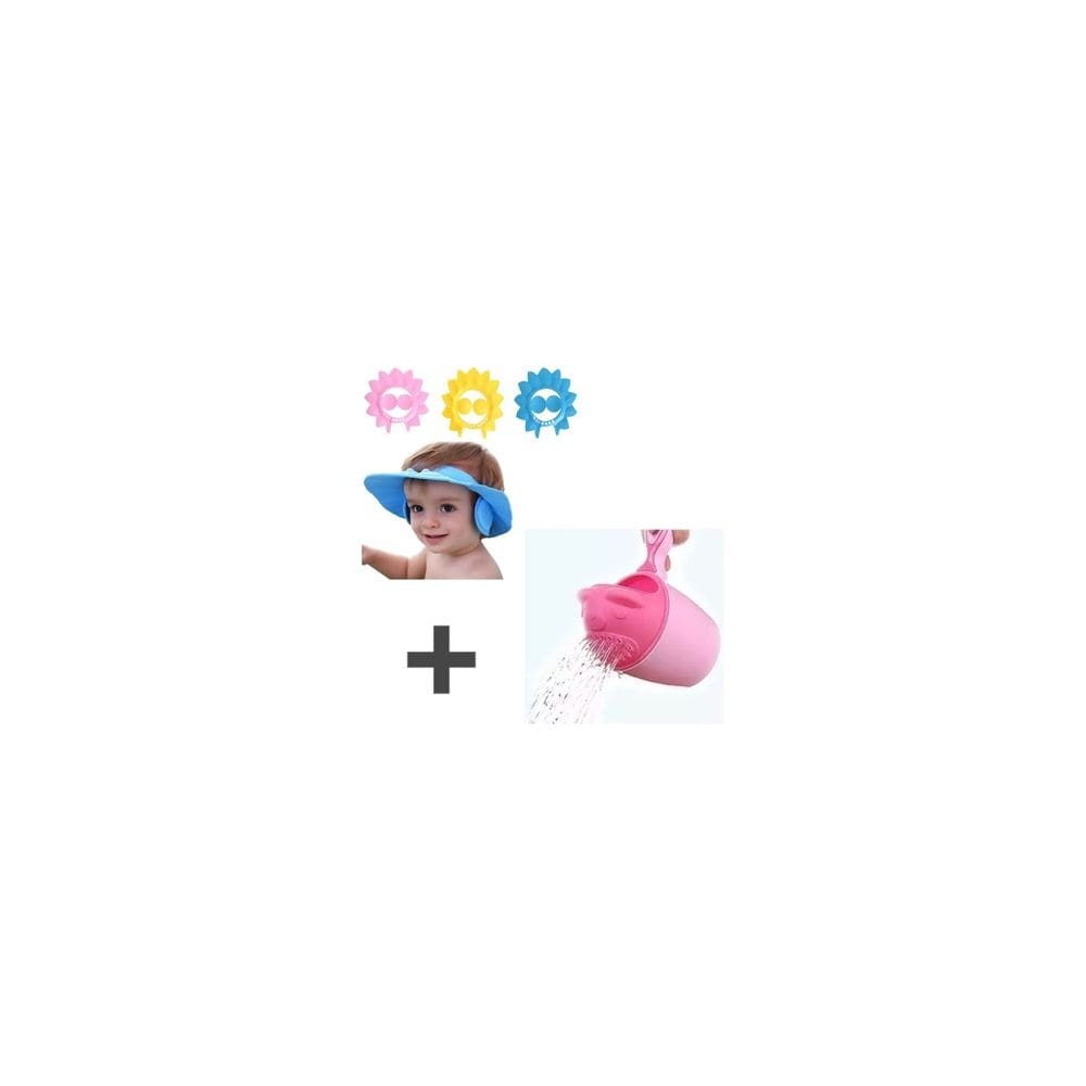Pacote de viseira de bebê, chapéu e tigela de chá de bebê