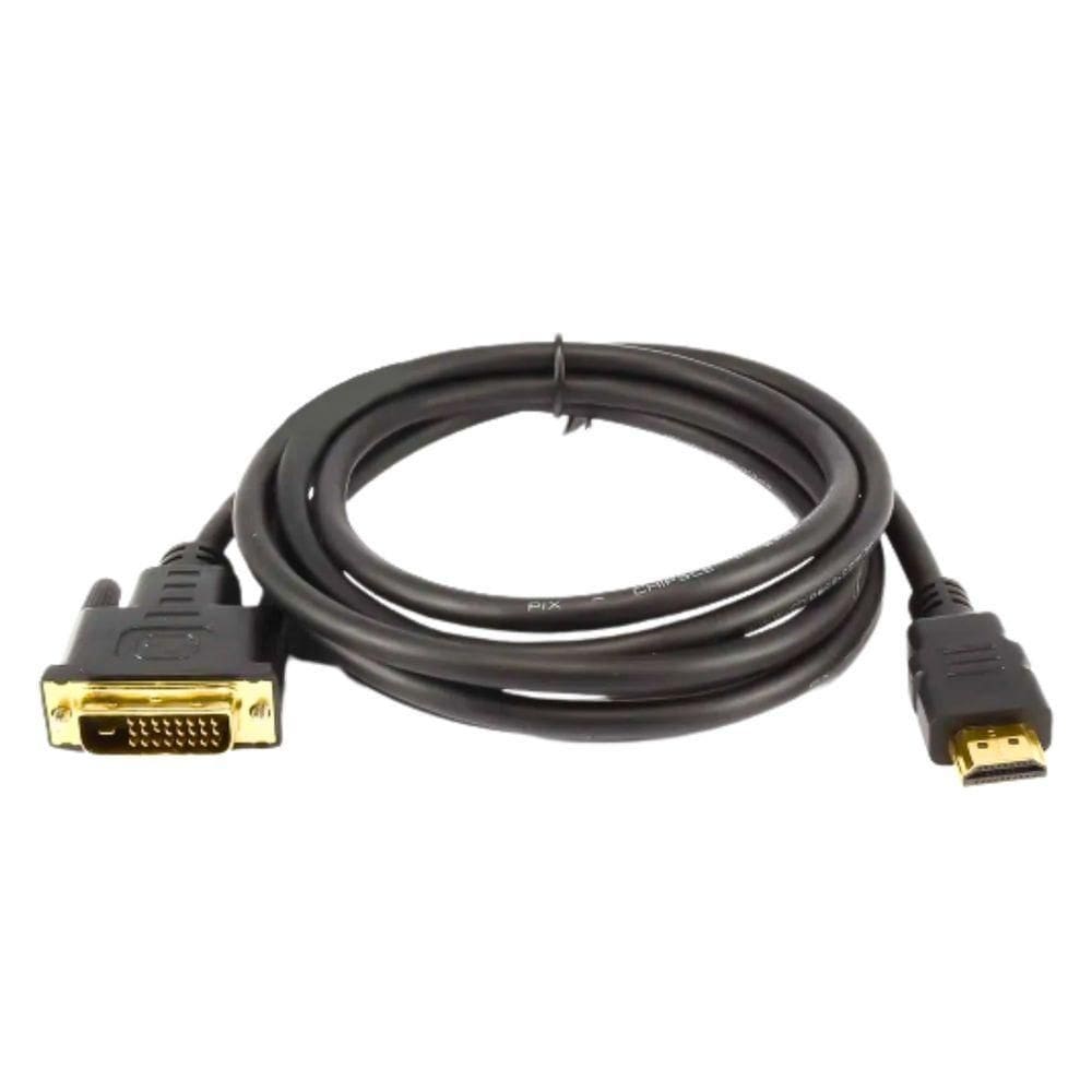 Cabo Dvi Info - Dvi 24+1 + Hdmi Macho Preto - 3m