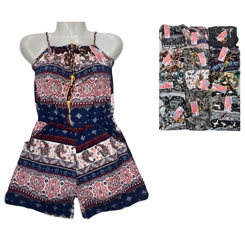 Pacote de macacões com 3 designs variados de fibra de bambu para mulheres