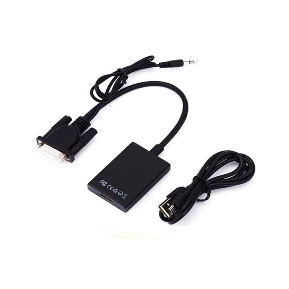 Conversor de áudio VGA para vídeo HDMI alimentado por USB