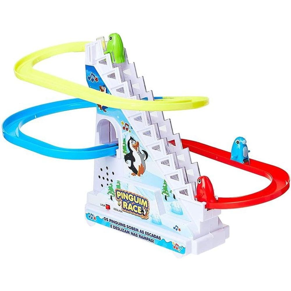 Brinquedo Playground Pinguim Race com Luz e Som - Braskit