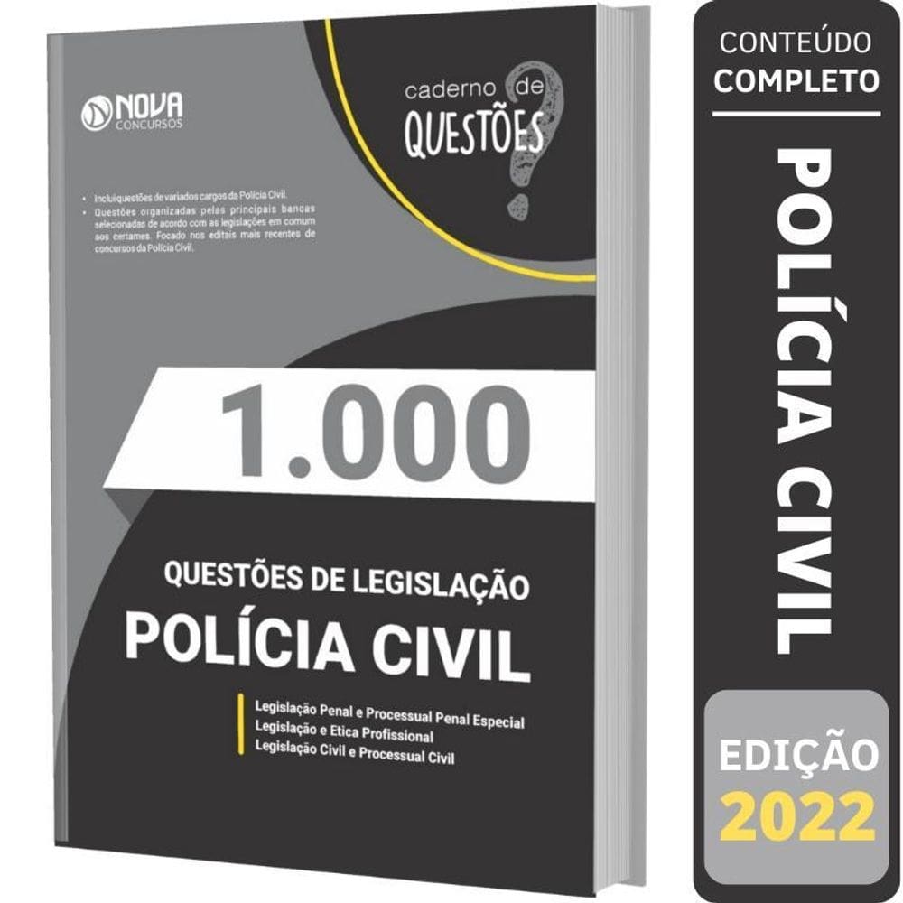 Livro questões gabaritadas legislações para polícia civil