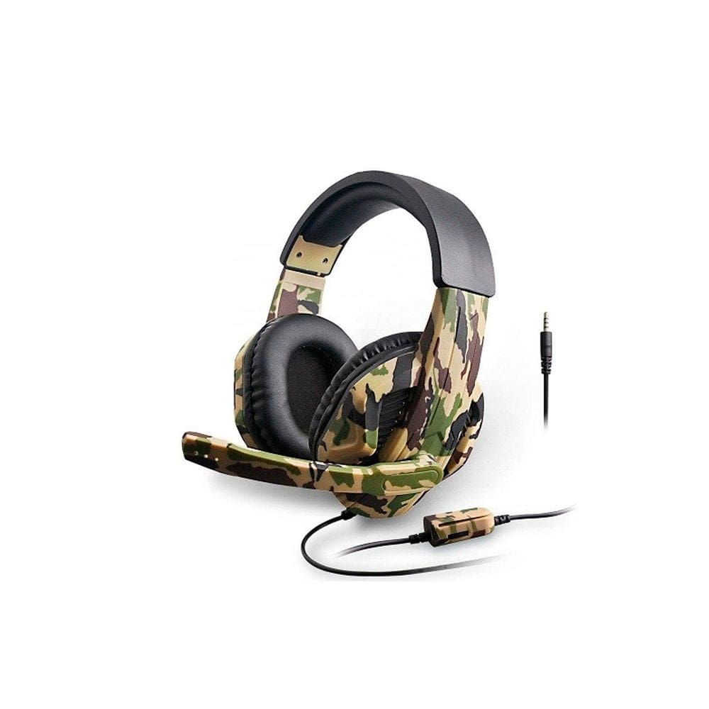 Fones de ouvido para jogadores camuflados com cancelamento de ruído para PS4 Xb