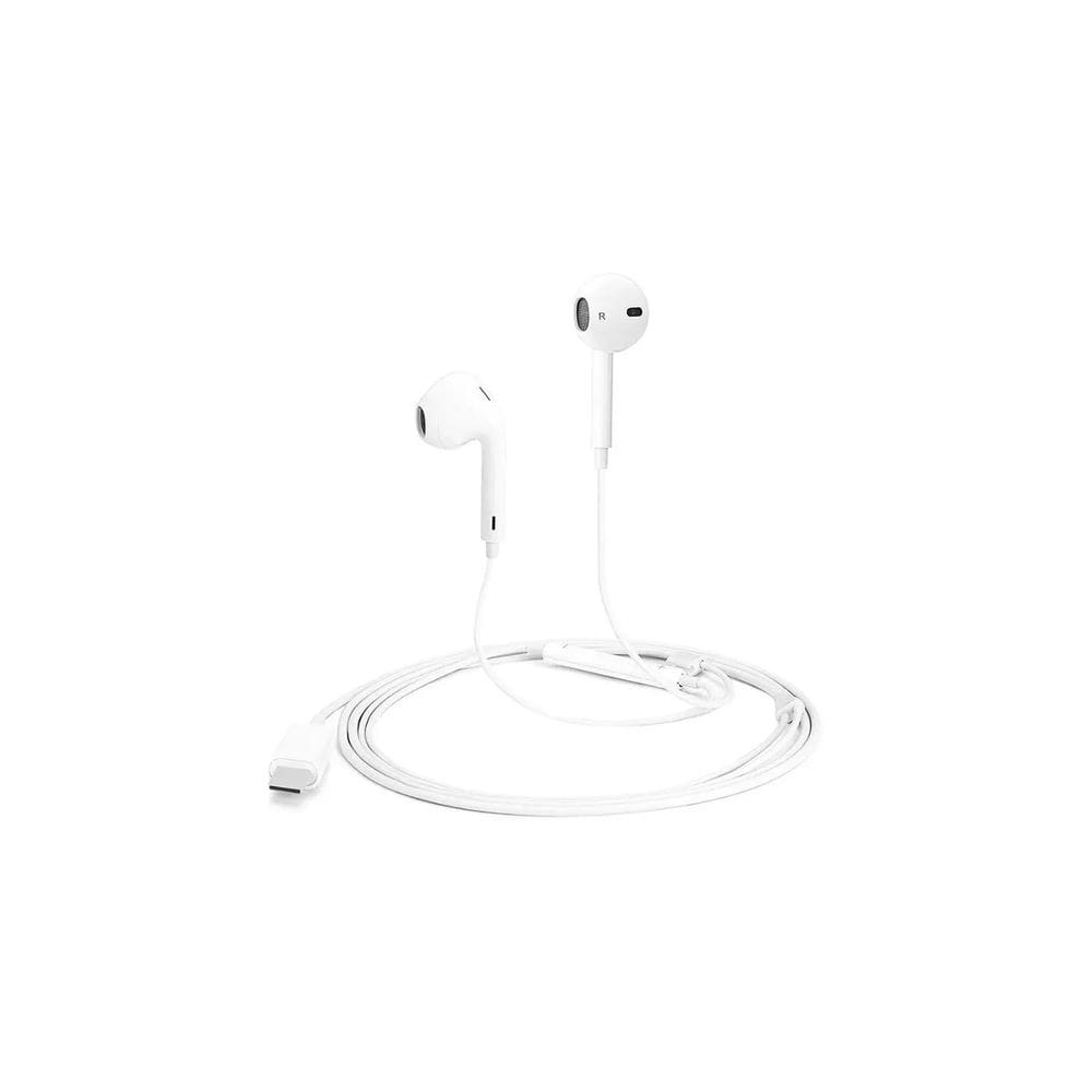 Fones de ouvido tipo C para telefones ceres com cabo de 1,2 m branco